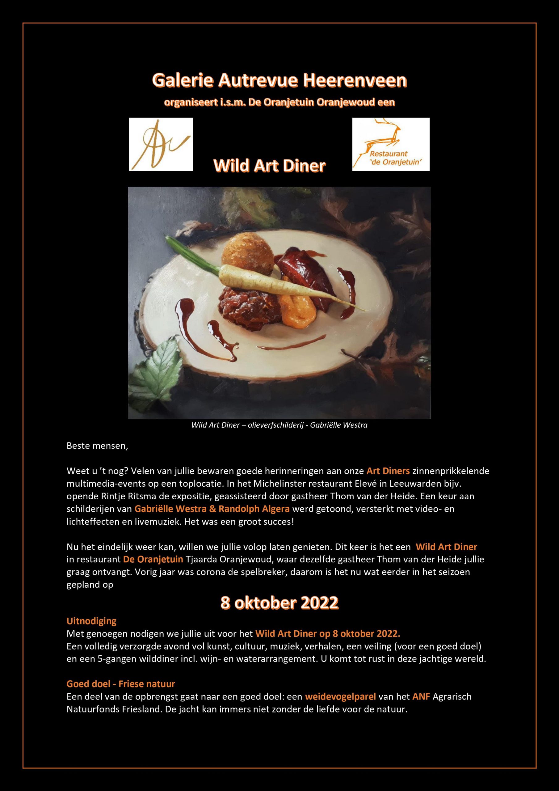 Wild Art Diner 8 okt 2022