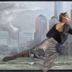 Dream of Freedom - Algera & Westra Art deco dame tegen achtergrond van gebouwen in New York